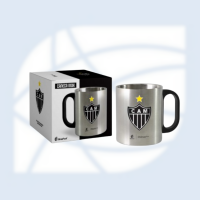 CANECA METAL INOX OFICIAL CLUBE ATLÉTICO MINEIRO -  GALO