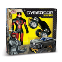 BONECO CYBERCOP PREDATOR 42 CM + CARRO MONSTER TRUCK
