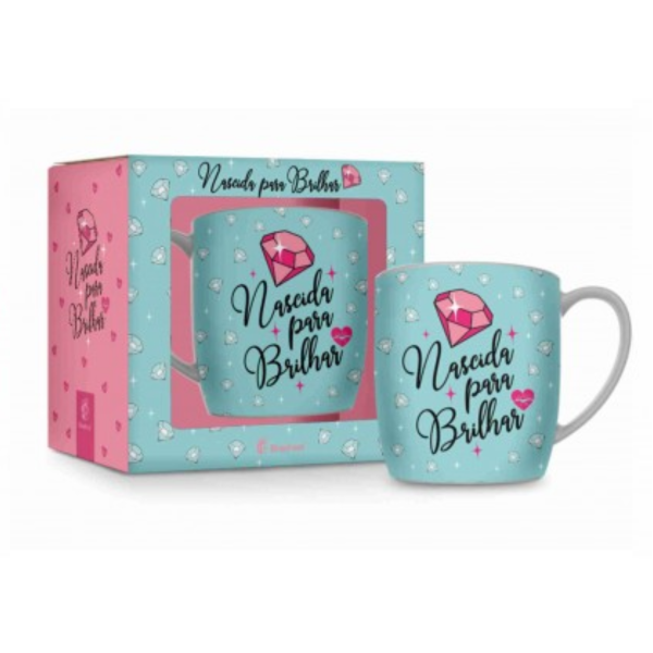 CANECA PORCELANA URBAN 360ML - NASCIDA PARA BRILHAR