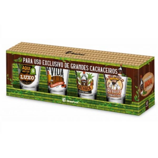 KIT COPO DOSE C/ 4UN - GRANDES CACHACEIROS