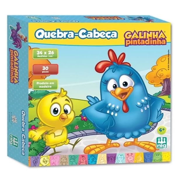 QUEBRA-CABEÇA PROGRESSIVO GALINHA PINTADINHA