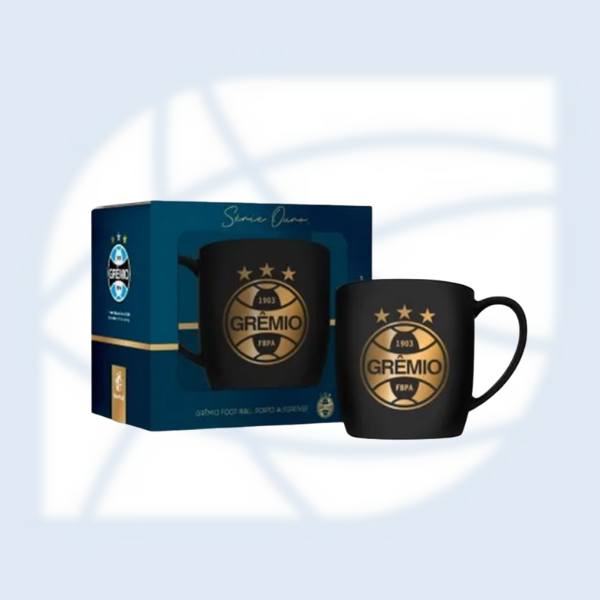 CANECA PORCELANA OFICIAL GRÊMIO - SÉRIE OURO