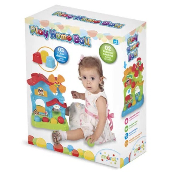 CASINHA COM BOLINHAS E CUBOS DIDÁTICOS PLAY HOME BALL