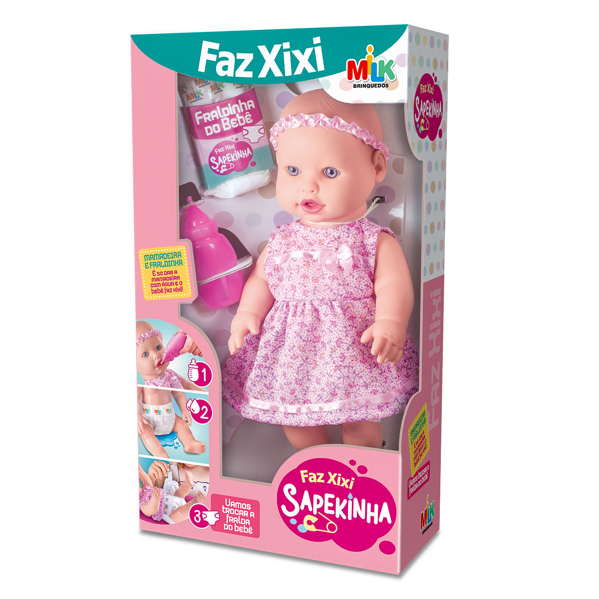 BONECA SAPEKINHA FAZ XIXI
