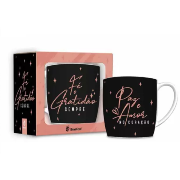 CANECA PORCELANA URBAN 360ML –FÉ E GRATIDÃO