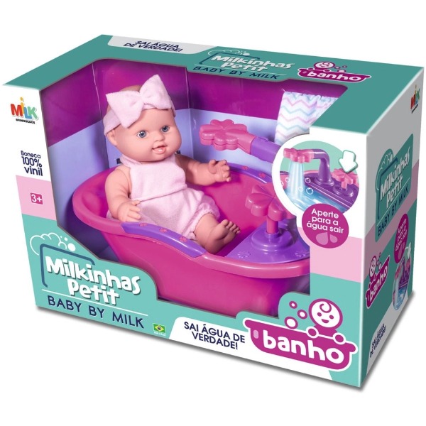 BONECA MILKINHA PETIT BANHO